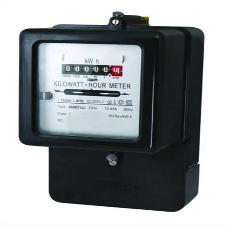 DEM0073QJ 1 PHASE 2 WIRE ELECTROMECHANICAL FRONT BOARD INSTALLED ACTIVE ENERGY METER