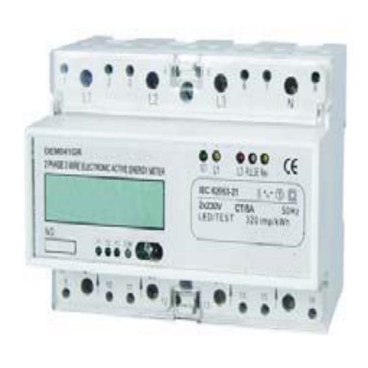 DEM0041CM 2 PHASE 3 WIRE ELECTRONIC ACTIVE ENERGY METER