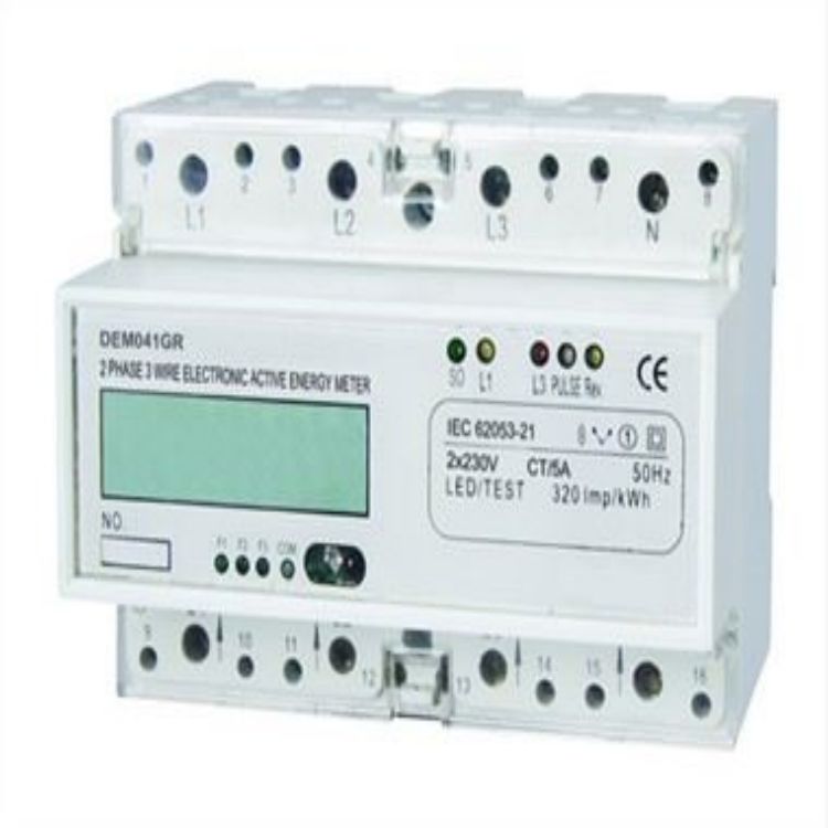 DEM0041GR 2 PHASE 3 WIRE ELECTRONIC ACTIVE ENERGY METER