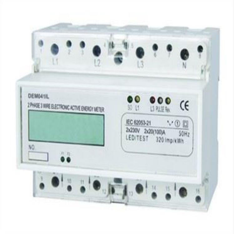 DEM0041IL 2 PHASE 3 WIRE ELECTRONIC ACTIVE ENERGY METER