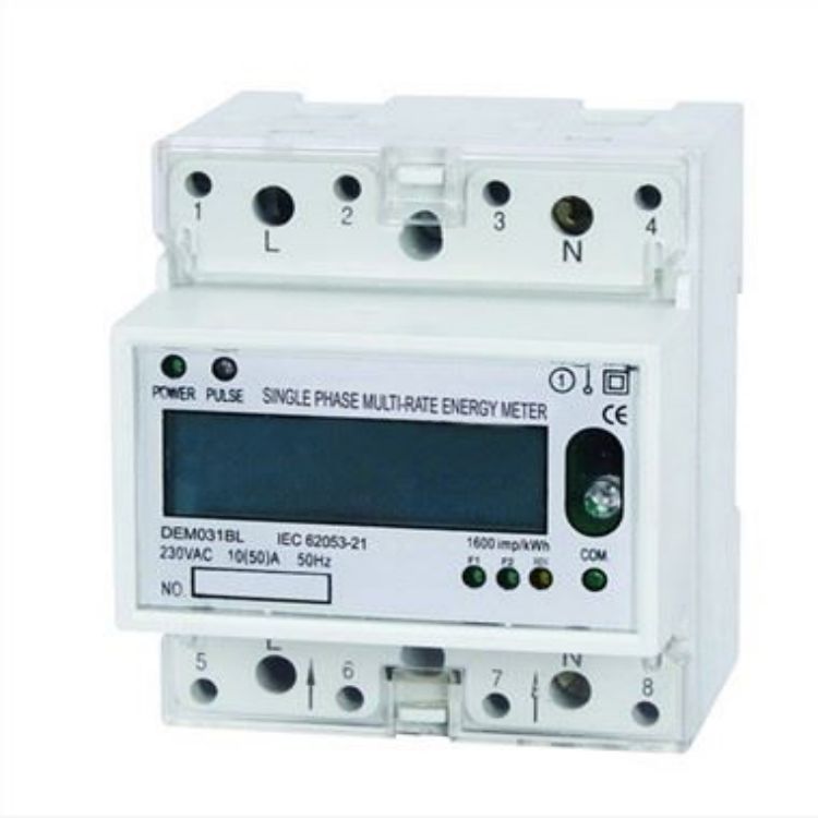 DEM031BL SINGLE PHASE ELECTRONIC MULTI-RATE DIN-RAIL ACTIVE ENERGY METER