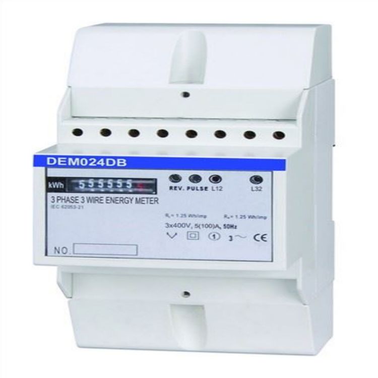 DEM024DB 3 PHASE 3 WIRE ELECTRONIC DIN-RAIL ACTIVE ENERGY METER