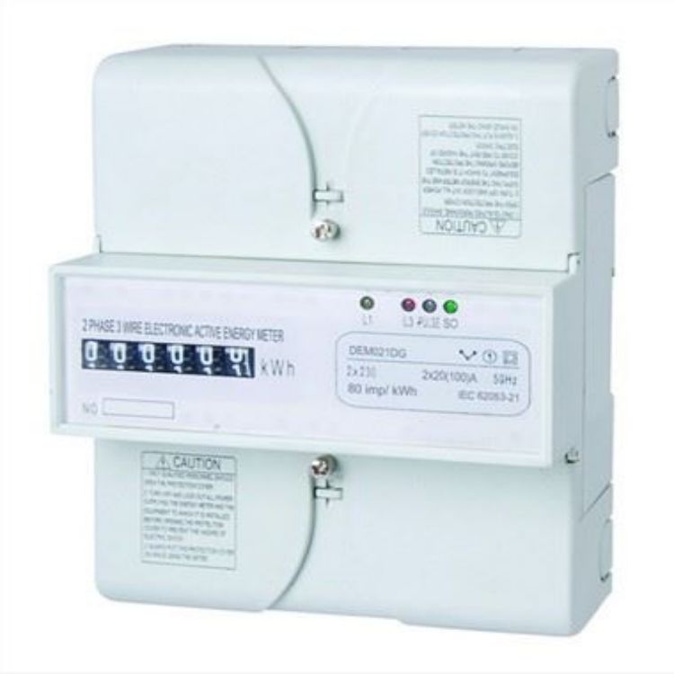 DEM021DG THREE PHASE FOUR WIRE ELECTRONIC DIN-RAIL ACTIVE ENERGY METER