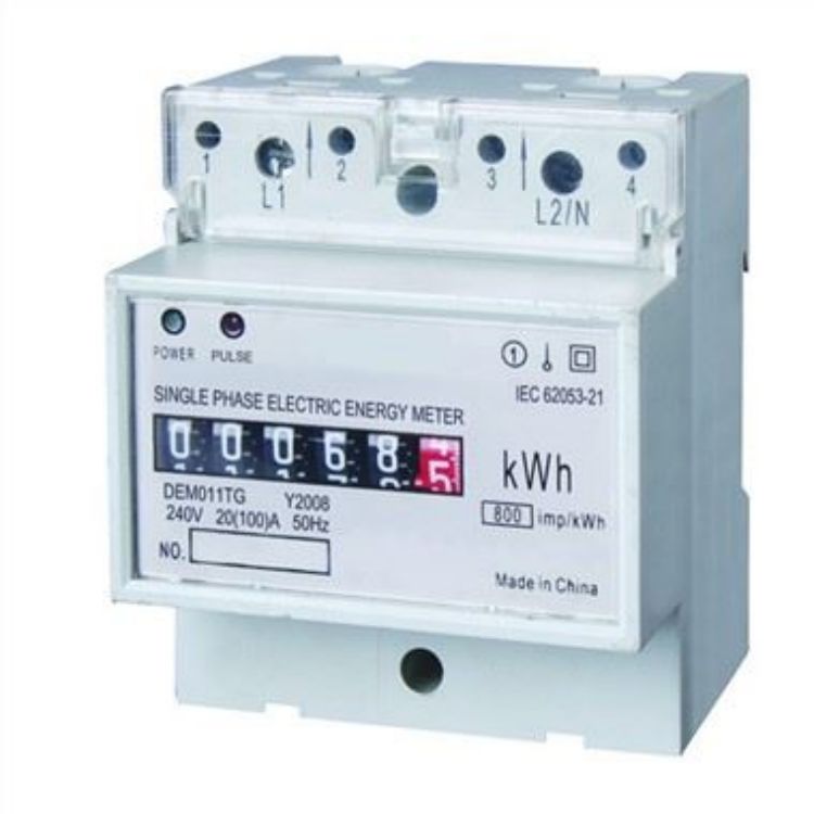 DEM011TG SINGLE PHASE ELECTRONIC DIN-RAIL ACTIVE ENERGY METER