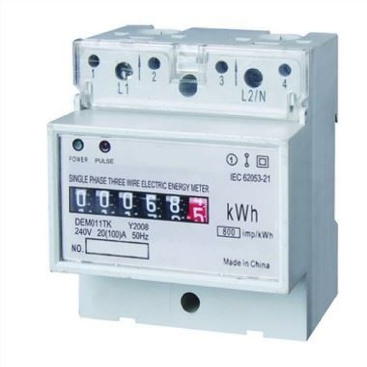 DEM011TI SINGLE PHASE ELECTRONIC DIN-RAIL ACTIVE ENERGY METER