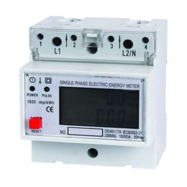 DEM011TA SINGLE PHASE ELECTRONIC DIN-RAIL ACTIVE ENERGY METER