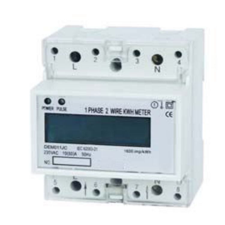 DEM011JC SINGLE PHASE ELECTRONIC DIN-RAIL ACTIVE ENERGY METER