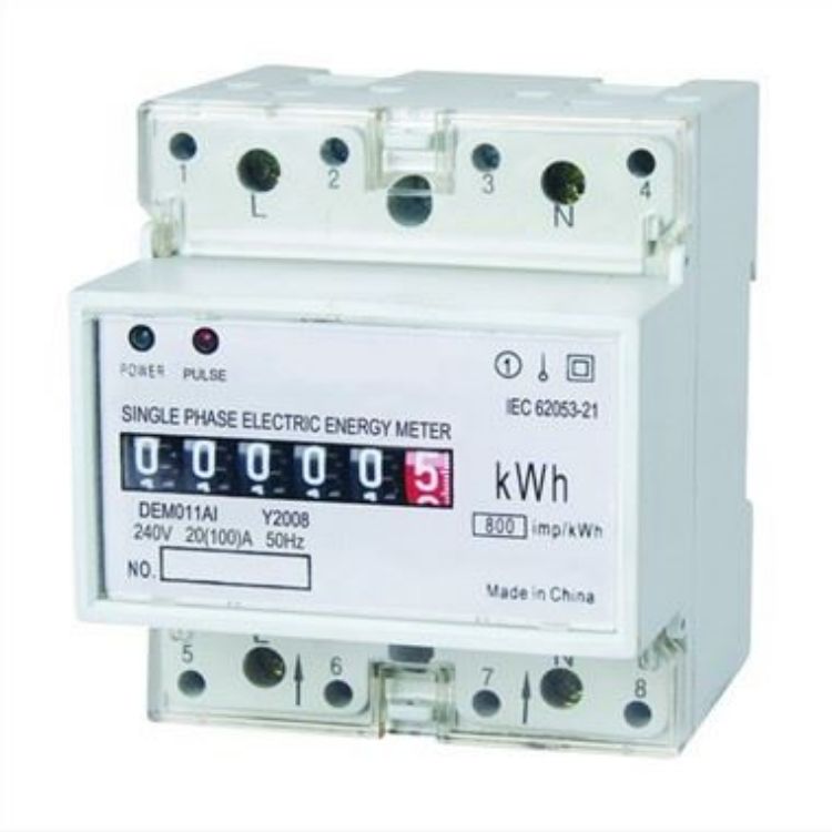 DEM011AI SINGLE PHASE ELECTRONIC DIN-RAIL ACTIVE ENERGY METER