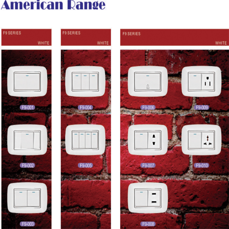 Smart Home Wall Light Switch American Range F9 Series