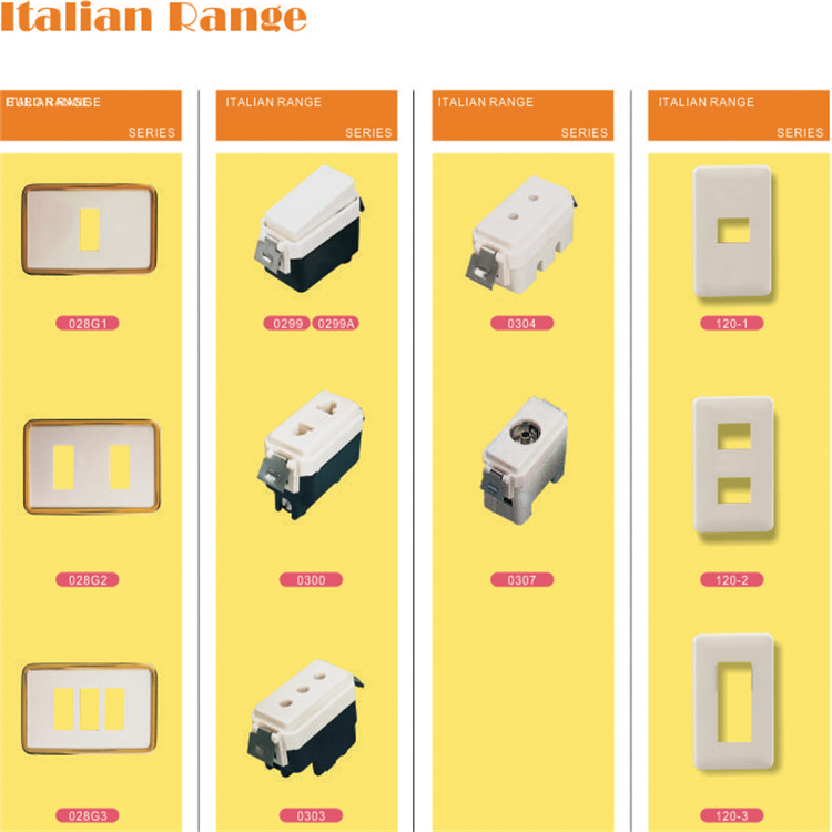 In Wall Switch Italian Range 02/03 Series NT Series UL Range 21/26 Series