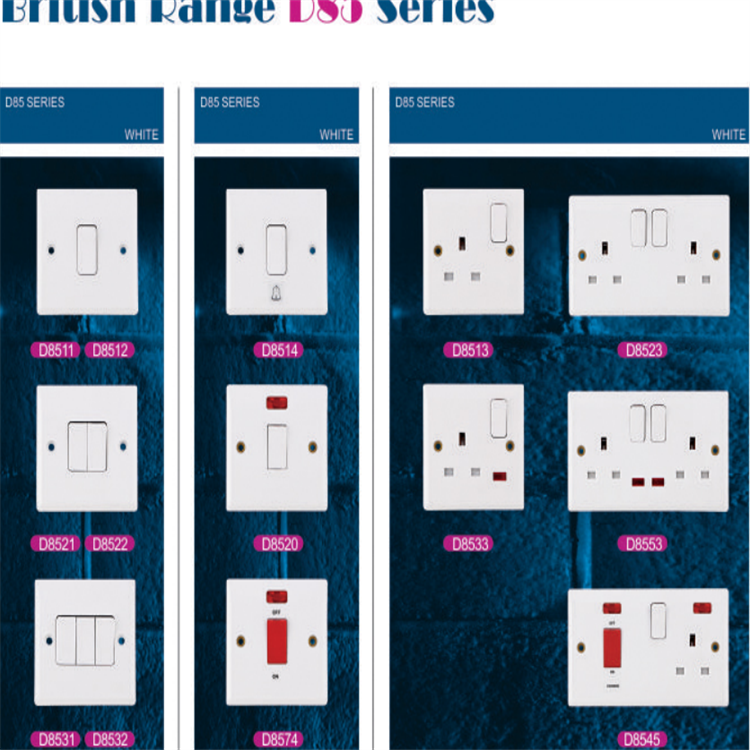 Button Light Switch British Range LQ D85 Series