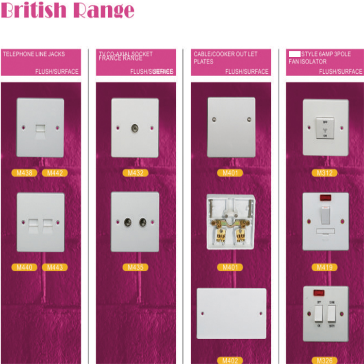 Touch Light Switch British Range LQ M Series W Series