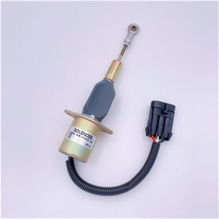 12/24V Shut Down Solenoid for Holland 8670A 1751ES-24A6UC4B3S1 SA-4161-24 SA-4160-24 1751ES-12A6UC4B3S1 SA-4161-12 SA-4160-12 87801213 87616313 F2NN9D278BA F3NN9D278BA Hyundai Cummins 5.9L 8.3L Engine with B0sch RQV-K Governor